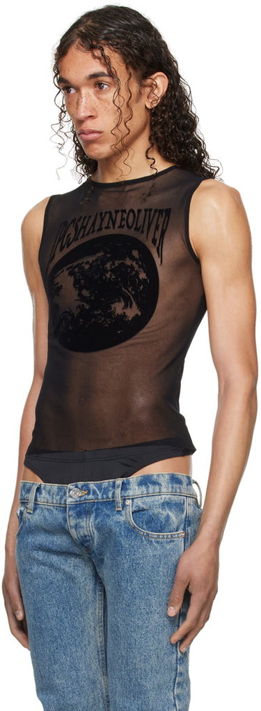 Tielko Jean Paul Gaultier Jean Paul Gaultier Shayne Oliver Edition Mesh Graphic Tank Top Čierna | 24/27-U-DB033I-T001-0000, 3