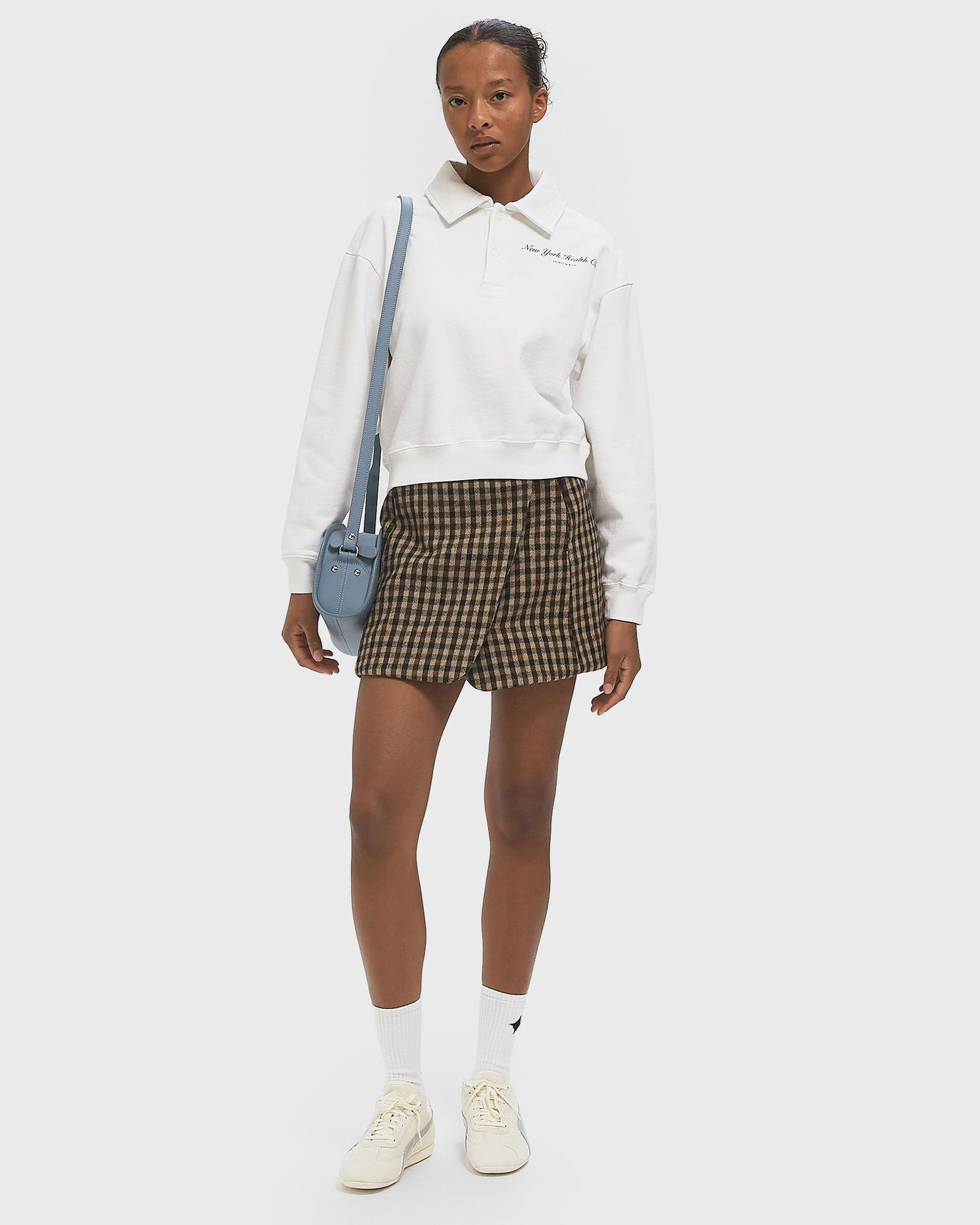 Sukňa GANNI Wool Blend Plaid Wrap Skirt Hnedá | W0655-979, 1