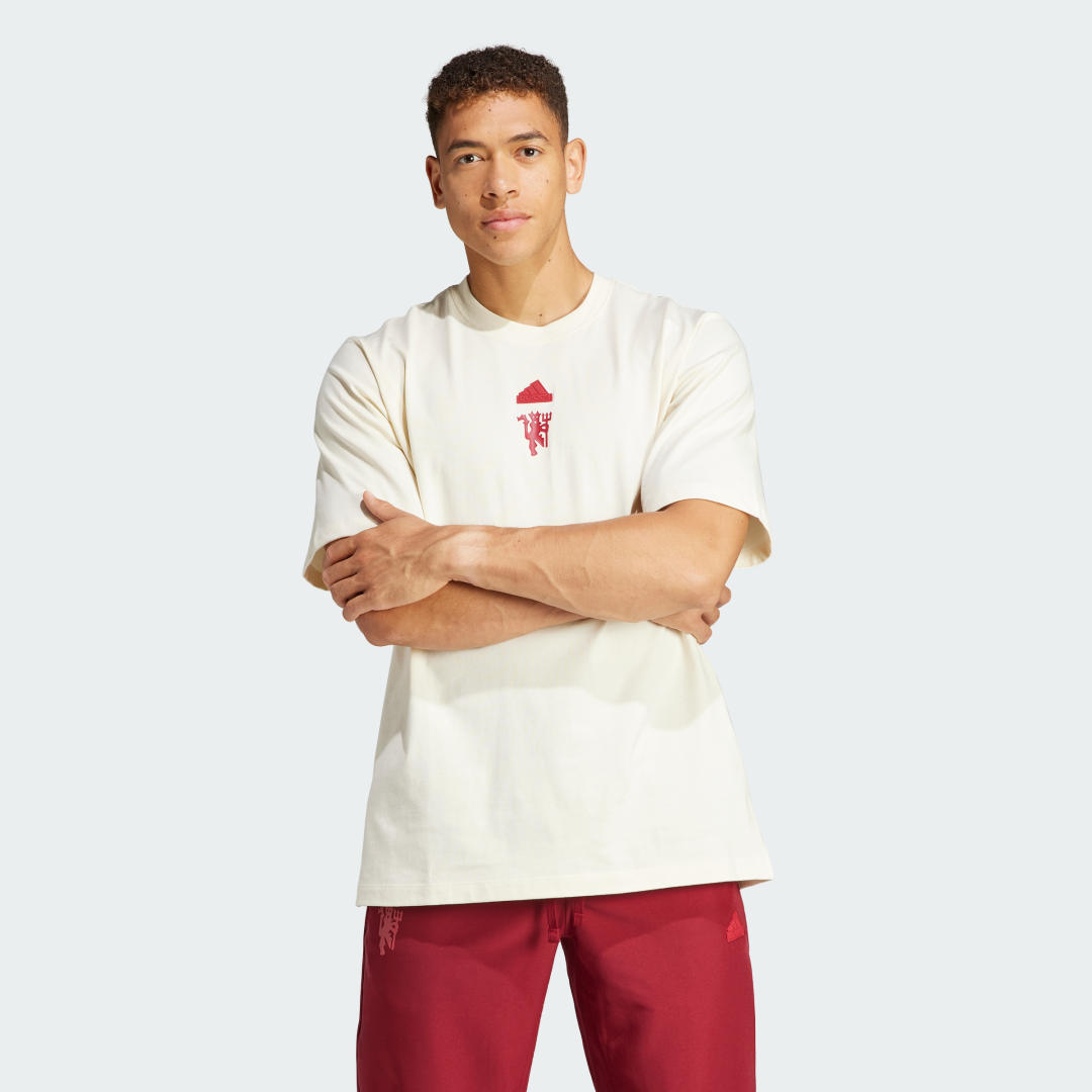 Tričko adidas Originals Manchester United Lifestyler Oversized Biela | IA8552, 1
