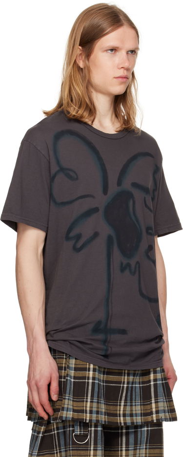 Tričko Collina Strada Collina Strada Painted T-Shirt Šedá | XX3137, 4