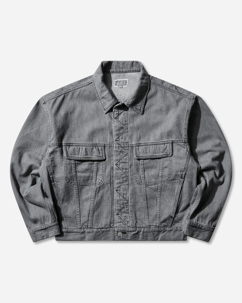 Bunda Cav Empt Washed Denim Trucker Jacket Šedá | CES28JK23 GREY