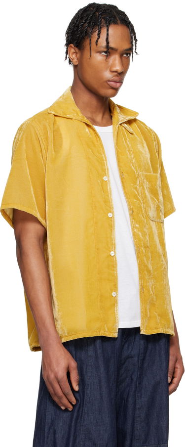 Košeľa Needles NEEDLES Italian Collar Velvet Shirt Žltá | QV302, 1