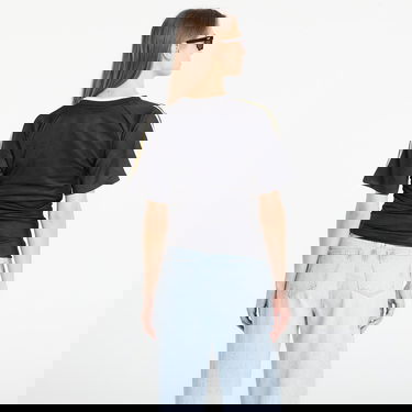 Tričko adidas Originals T-Shirt Rouched V-Neck Short Sleeve Čierna | KC9123, 2