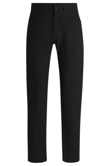 Džínsy BOSS Regular Fit Stretch Dobby Trousers Čierna | 50530849, 0