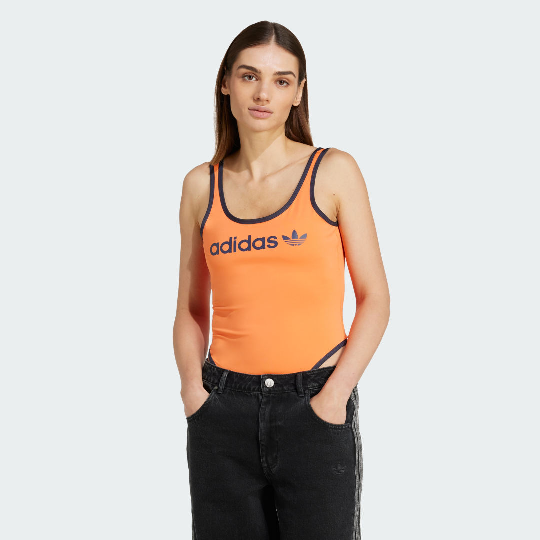 Body adidas Performance Women's Linear Logo Bodysuit Oranžová | JC7767, 0