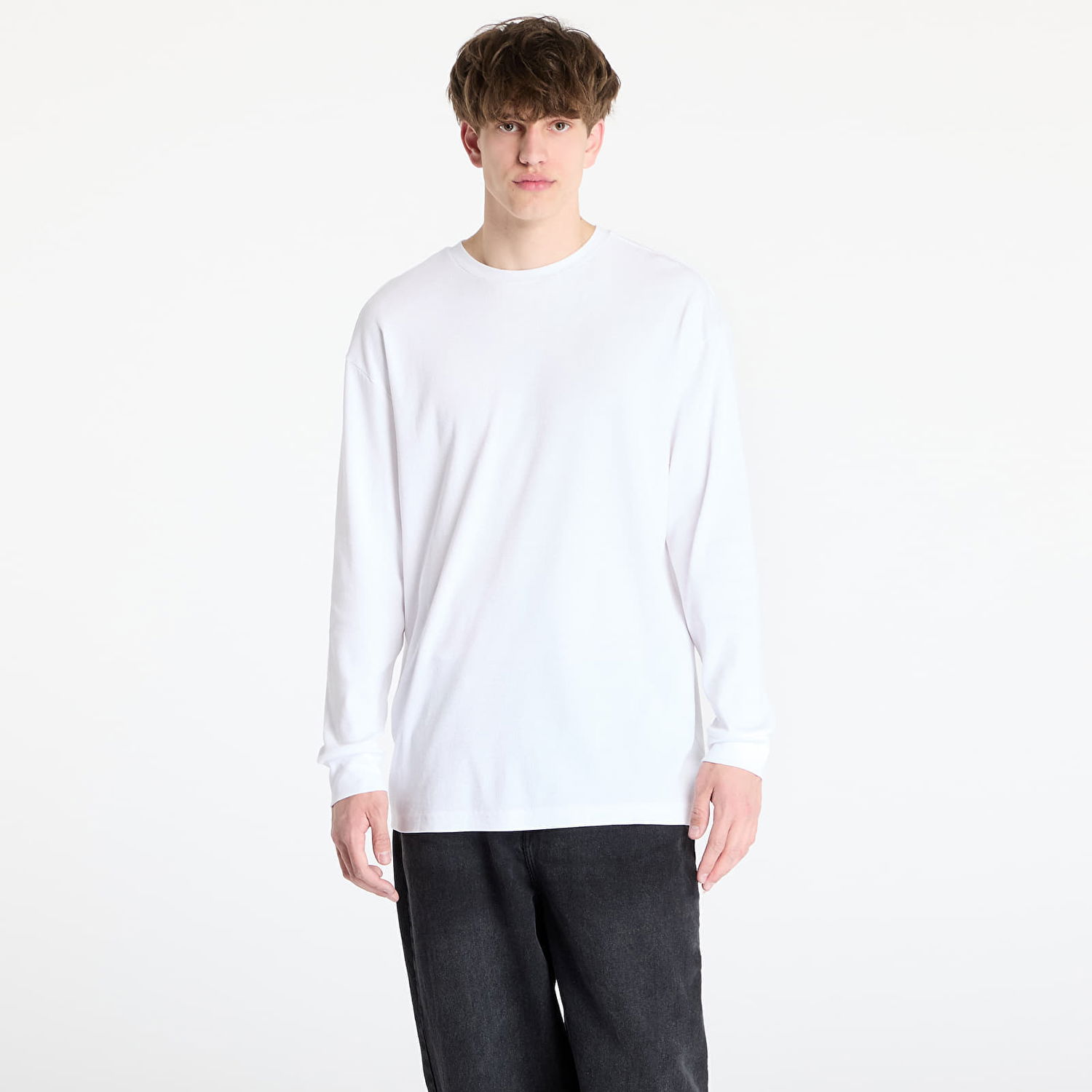 Tričko Urban Classics Urban Classics Organic Boxy Rib Longsleeve T-Shirt Biela | TB6418-00220, 0