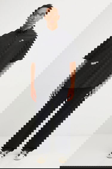 Košeľa AAPE by A Bathing Ape AAPE Now Short Sleeve Relaxed Fit Button-Down Collar Shirt Čierna | AAPSRM8518XXO, 4