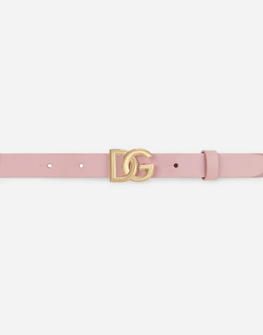 Opasok Dolce & Gabbana Dolce & Gabbana Patent Leather Belt With DG Logo Ružová | EE0062A147180416, 2