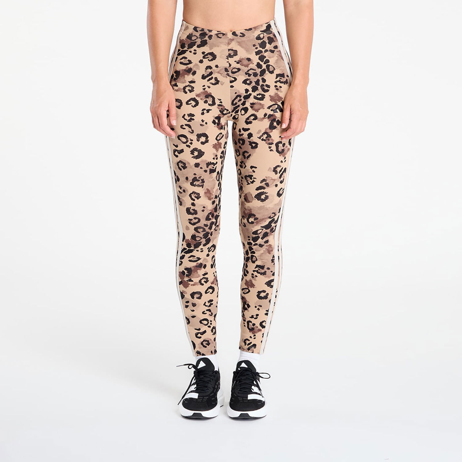 Legíny adidas Originals Essentials 3-Stripes Animal Print Leggings Béžová | JM1865, 0