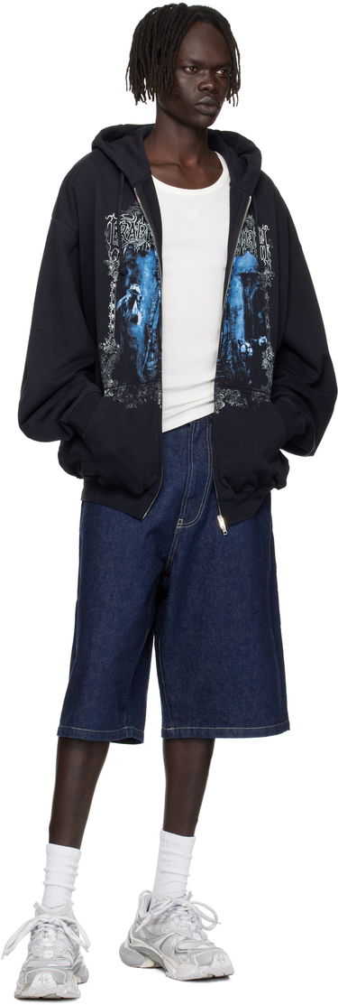 Mikina VETEMENTS VETEMENTS Cradle of Filth Oversized Zip-Up Hoodie Čierna | UCF76ZU800B, 3