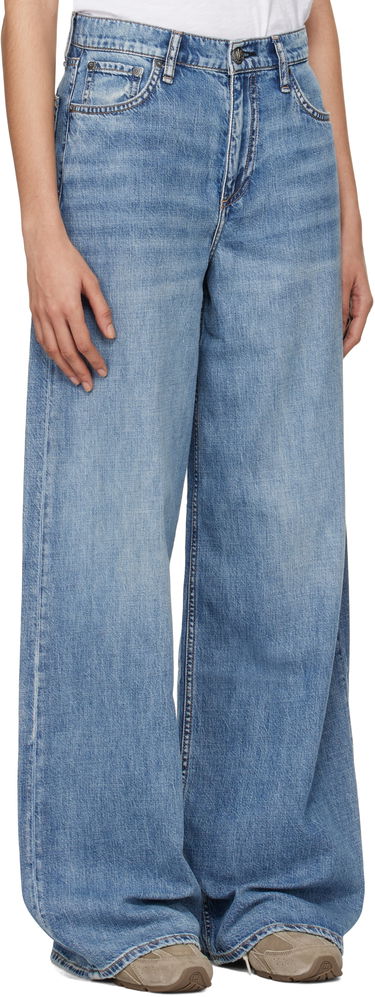 Džínsy rag & bone Rag & Bone 'The Sofie' High-Rise Ultra Wide Leg Jeans Modrá | WDD24F29521FBE, 1