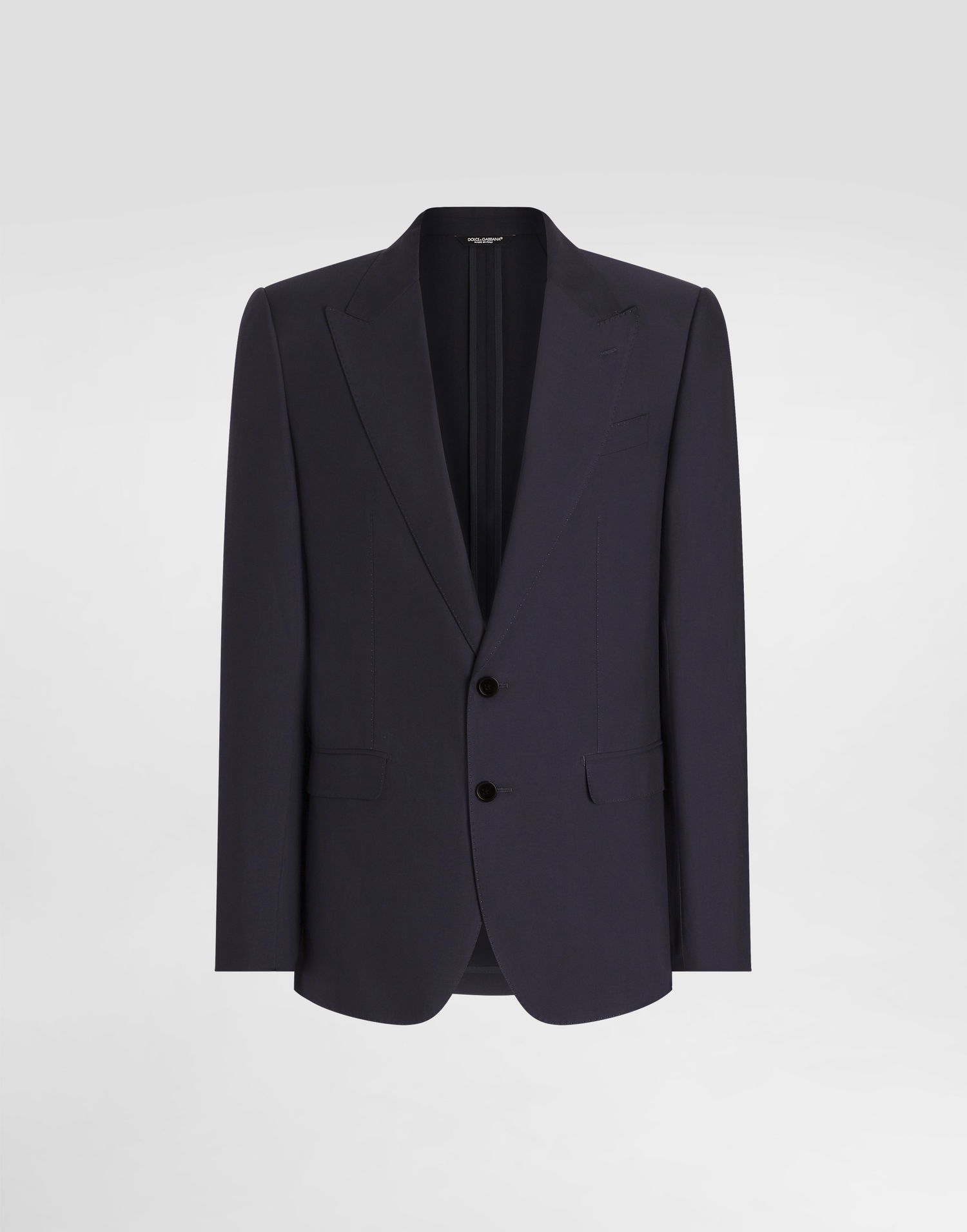 Bunda Dolce & Gabbana Dolce & Gabbana Taormina Single-Breasted Silk-Blend Gabardine Jacket Navy | G2NW0TFUTAXB3681, 0