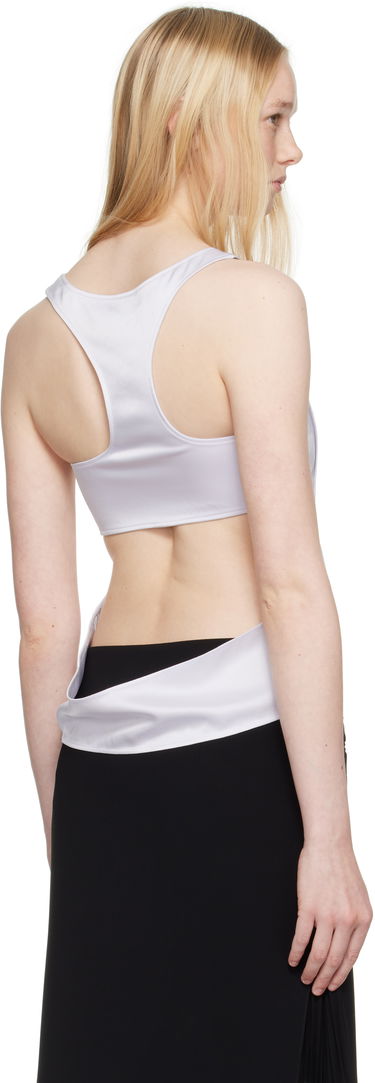 Tielko Courrèges Courrèges Infinity Satin Tank Top Biela | 225CDE131PL0160, 2