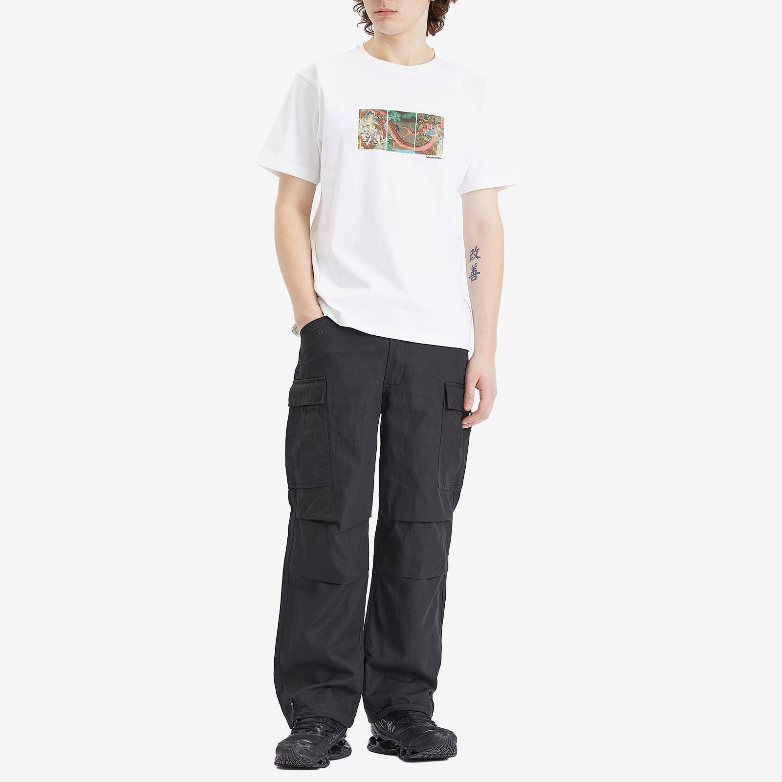 Maharishi Snake Triptych Graphic Tee, Size L