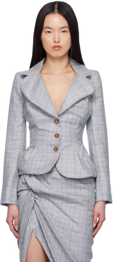 Súprava Vivienne Westwood Vivienne Westwood Drunken Prince of Wales Check Blazer Modrá | 1401007G-W013L-, 0