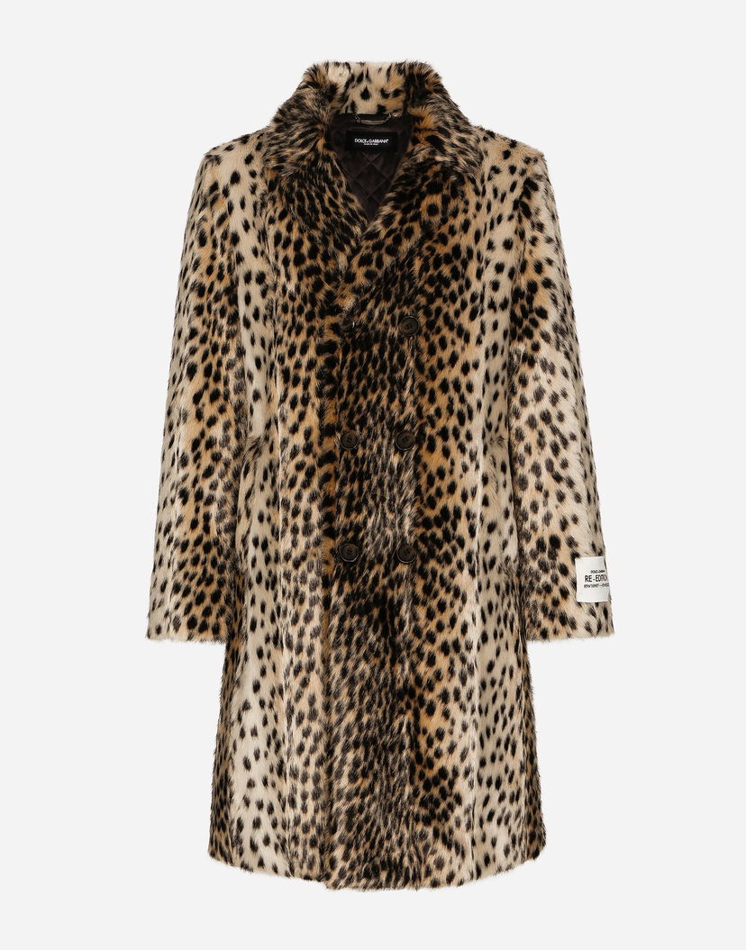 Kabáty Dolce & Gabbana Dolce & Gabbana Lynx-Effect Faux Fur Coat Rôznofarebný | G038TTFJPAFS8350