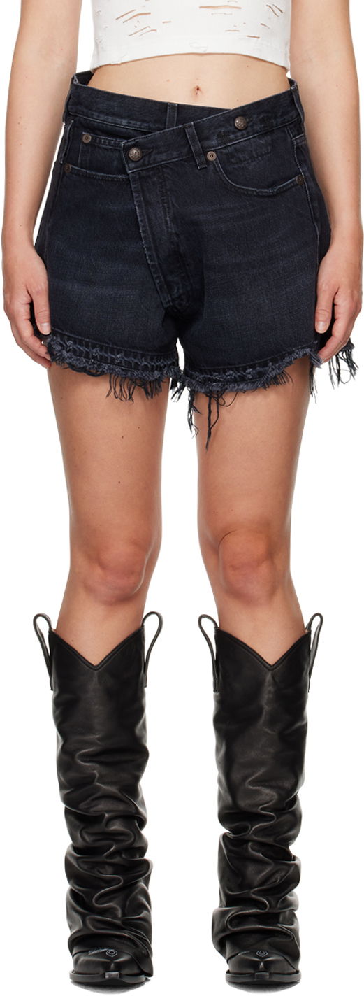Šortky R13 R13 Crossover Denim Shorts Čierna | R13W6055 394B, 0