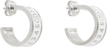 Náušnice Maison Margiela MM6 Maison Margiela White Enamel Number Logo Earrings Biela | SM6VG0084 P7211, 1