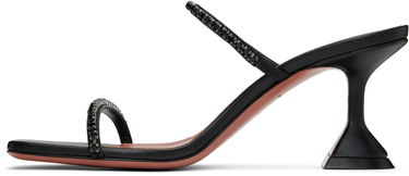 Starostlivosť o obuv Amina Muaddi Amina Muaddi Gilda Crystal-Embellished Heeled Sandals Čierna | GILDA SLIPPER 70 NAPPA, 2