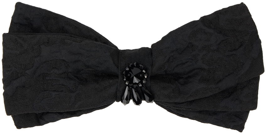 Spona Erdem Erdem Crystal Embellished Bow Barrette Čierna | PF23_1431CECLB, 0