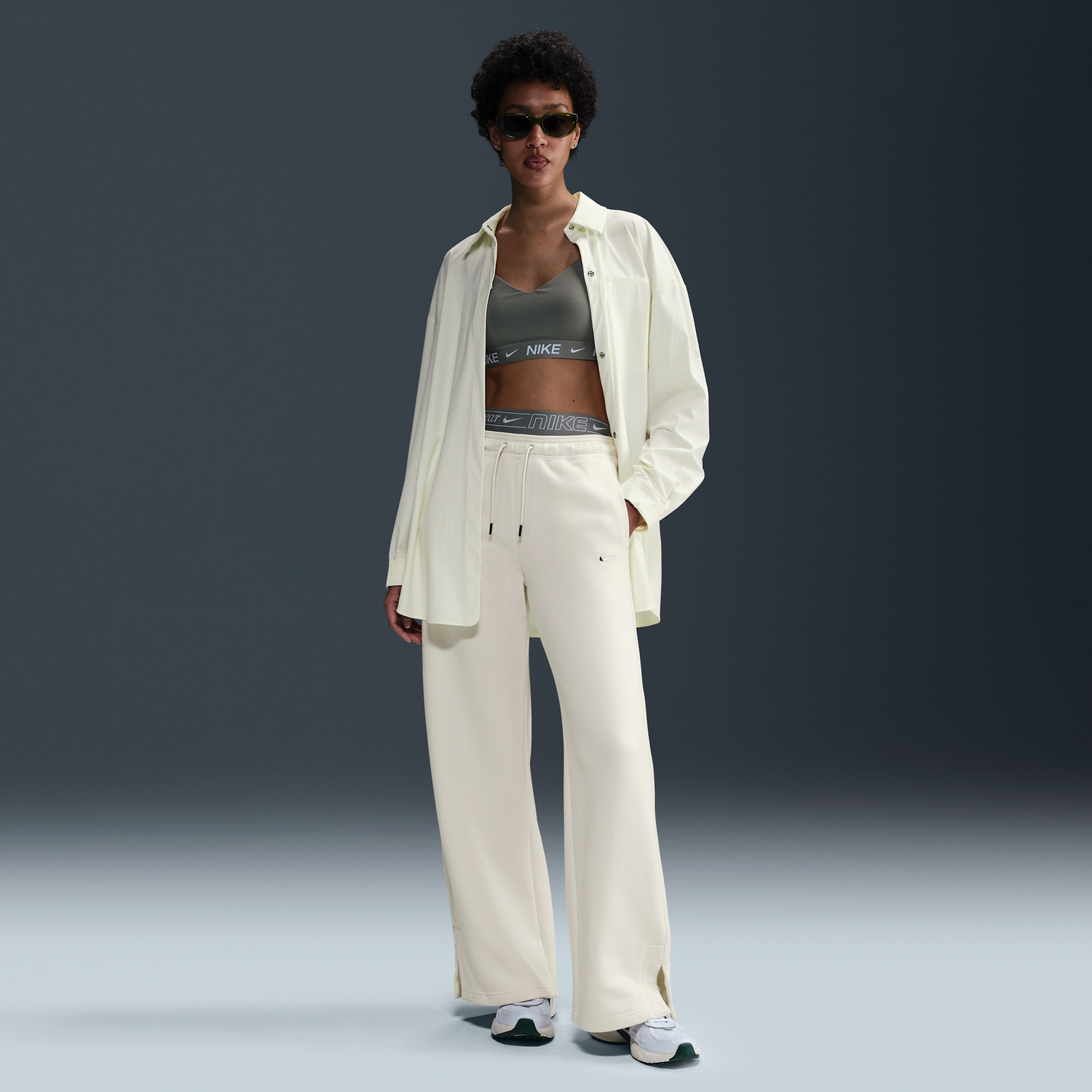 Tepláky Nike Nike Sportswear Phoenix Fleece High-Waisted Pants Biela | HV6522-030, 0