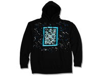 Wave Draws Hoodie Black "Splatter"