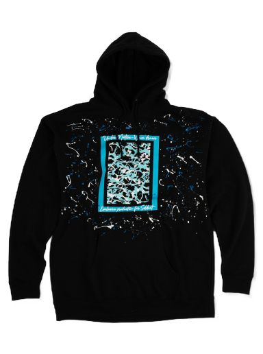 Mikina Under Native Wave Draws Hoodie Black "Splatter" Čierna | UN17