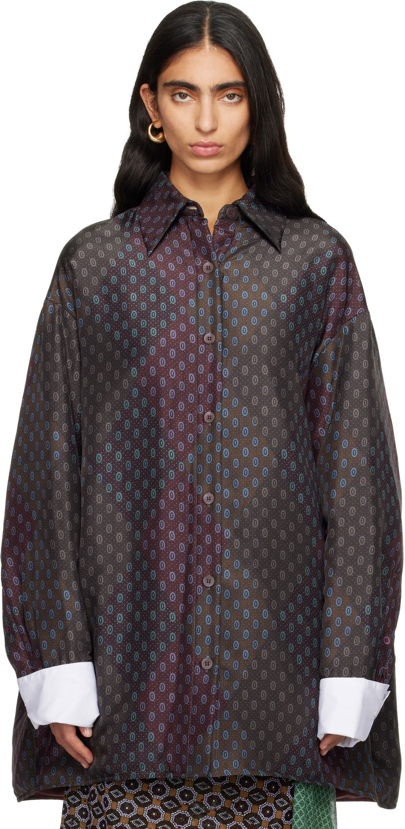 Košeľa Dries Van Noten Dries Van Noten Printed Long Sleeve Shirt Rôznofarebný | 252-010770-2127