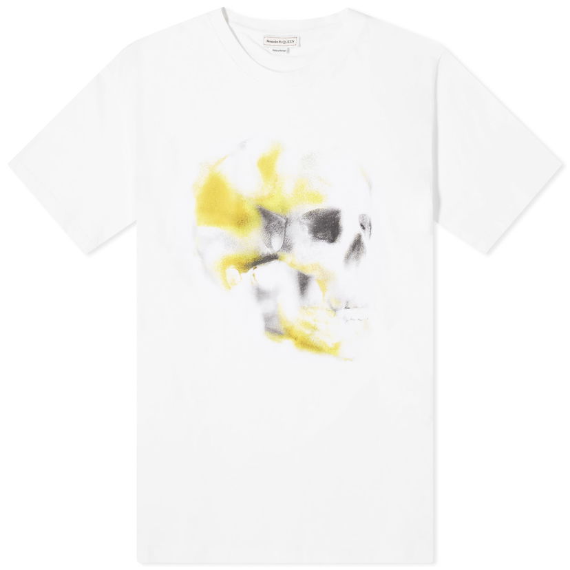 Tričko Alexander McQueen Obscured Skull Print T-Shirt Biela | 776336QTAAL-0962