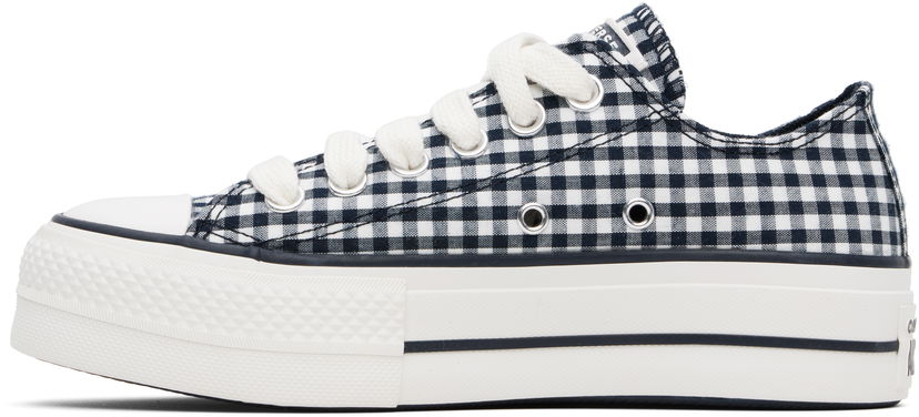 Tenisky a topánky Converse Chuck Taylor All Star Lift Platform Gingham Navy | A13664C