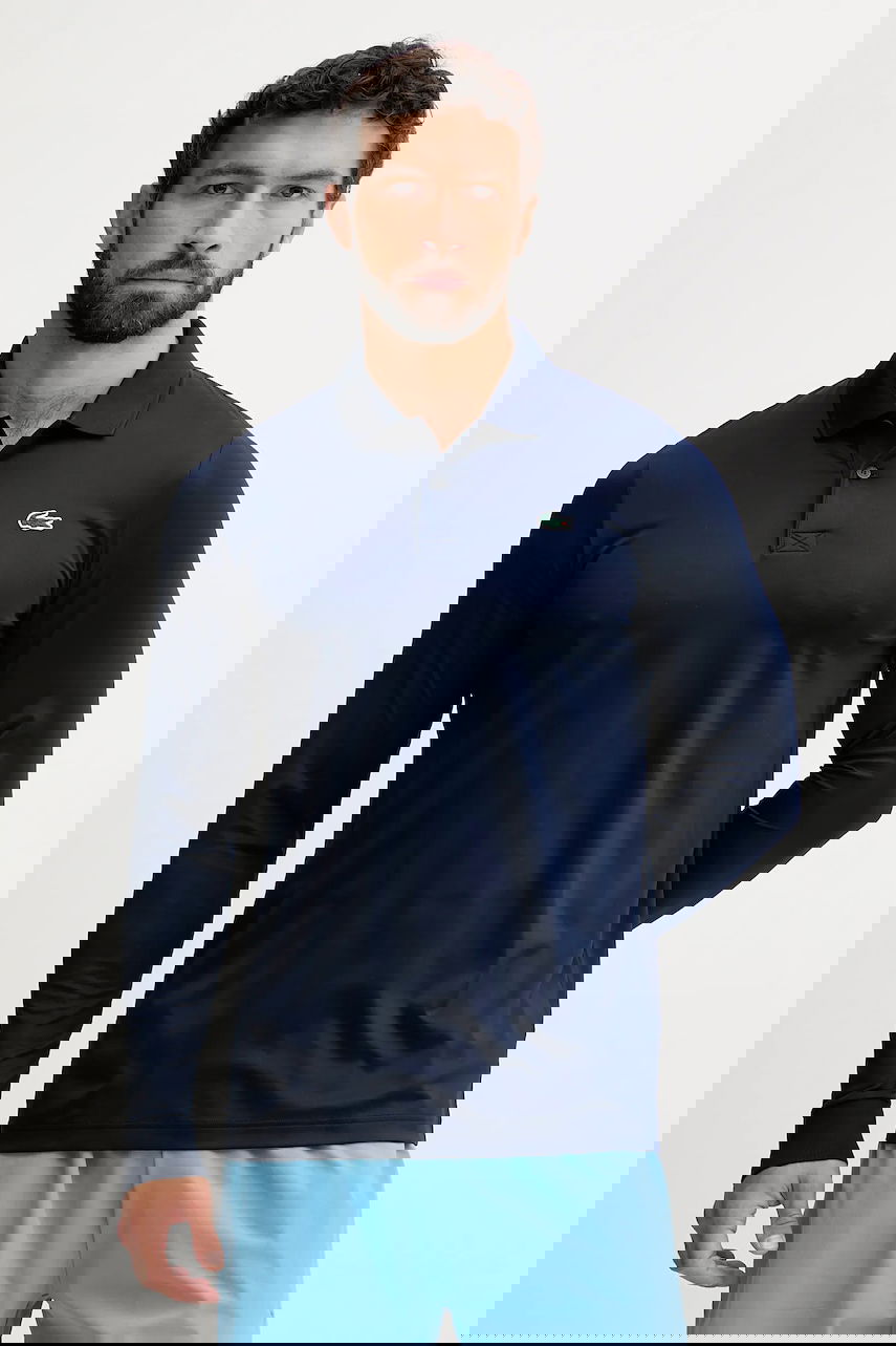 Polo tričko Lacoste Long-Sleeved Polo Shirt Navy | DH2615, 0