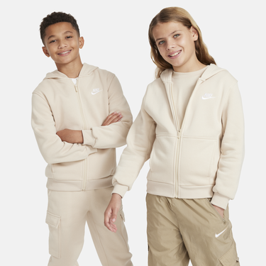 Mikina Nike Nike Sportswear Club Fleece Full-Zip Hoodie Béžová | FD3004-126, 1