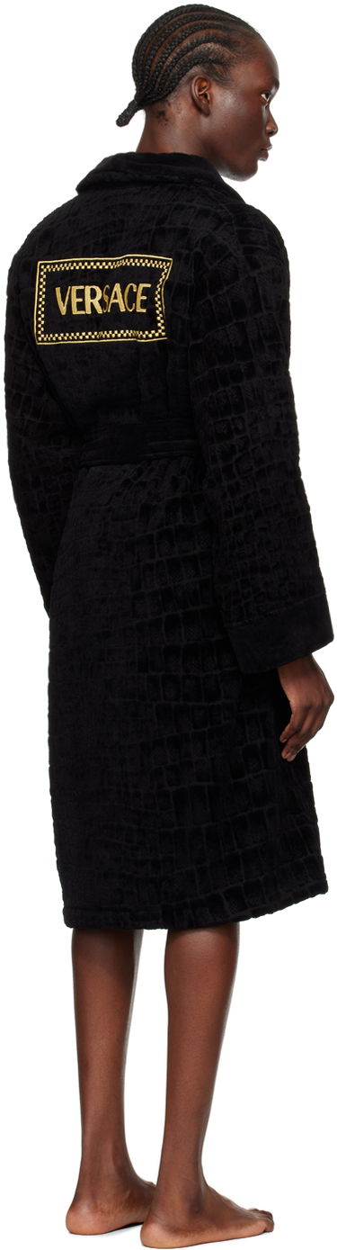 Pyžamo Versace Icon Pattern Robe Čierna | ZACJ00008_1A11960, 2