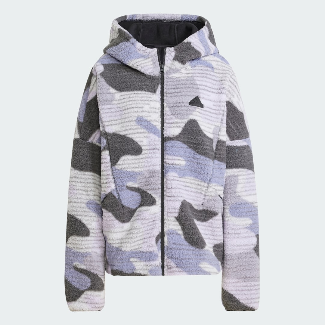 Mikina adidas Performance Full-Zip Hoodie Fialová | JM1260, 1
