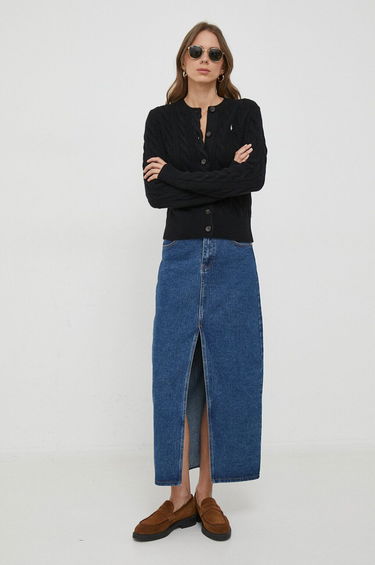 Sveter Polo by Ralph Lauren Cable Knit Cardigan Čierna | 211910443, 1