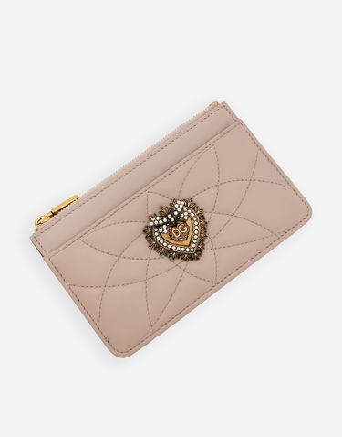 Peňaženka Dolce & Gabbana Devotion Medium Quilted Leather Card Holder Béžová | BI1261AV96780412, 3