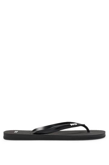 Plavky BOSS BOSS Flip-Flops with Branded Strap Čierna | 50498208, 1