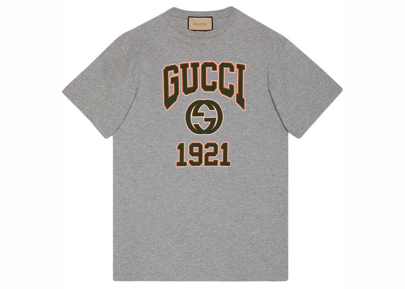 Tričko Gucci Logo Print T-shirt Gray Šedá | 771758 XJGA5