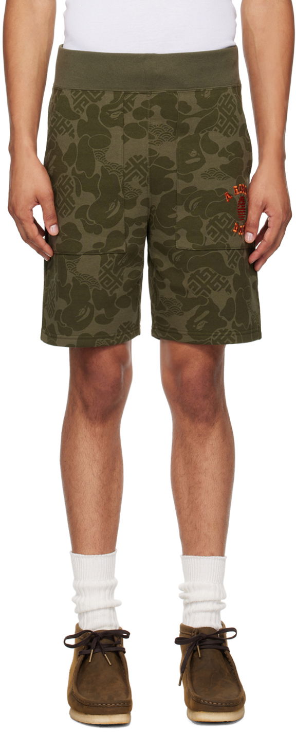 Šortky BAPE BAPE Khaki Asia Camo Shorts Zelené | 001SPK201001M, 0