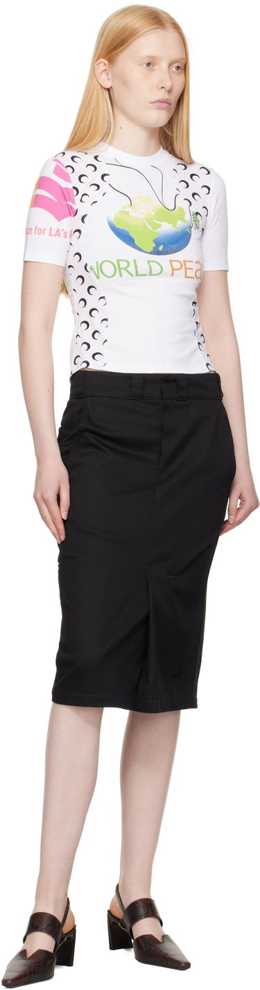 Tričko Marine Serre Marine Serre Regenerated World Peace Graphic Baby Fit T-shirt Rôznofarebný | WTT001A UJER0003, 3