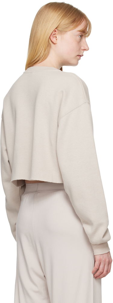 Sveter SKIMS SKIMS Fleece Cropped Sweatshirt Béžová | TP-PLO-5559W, 2