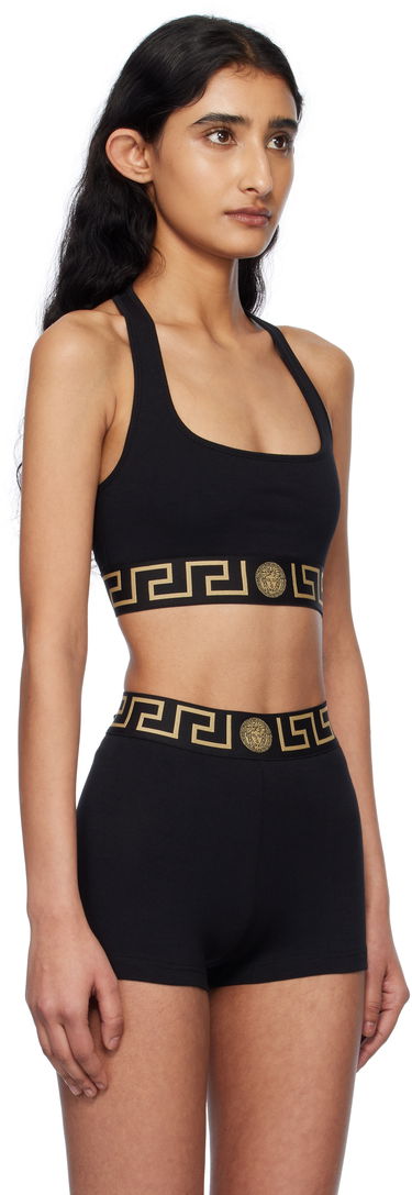 Podprsenka Versace Versace Greca Border Scoop Bralette Čierna | AUD01039_1A10011_A1008, 4