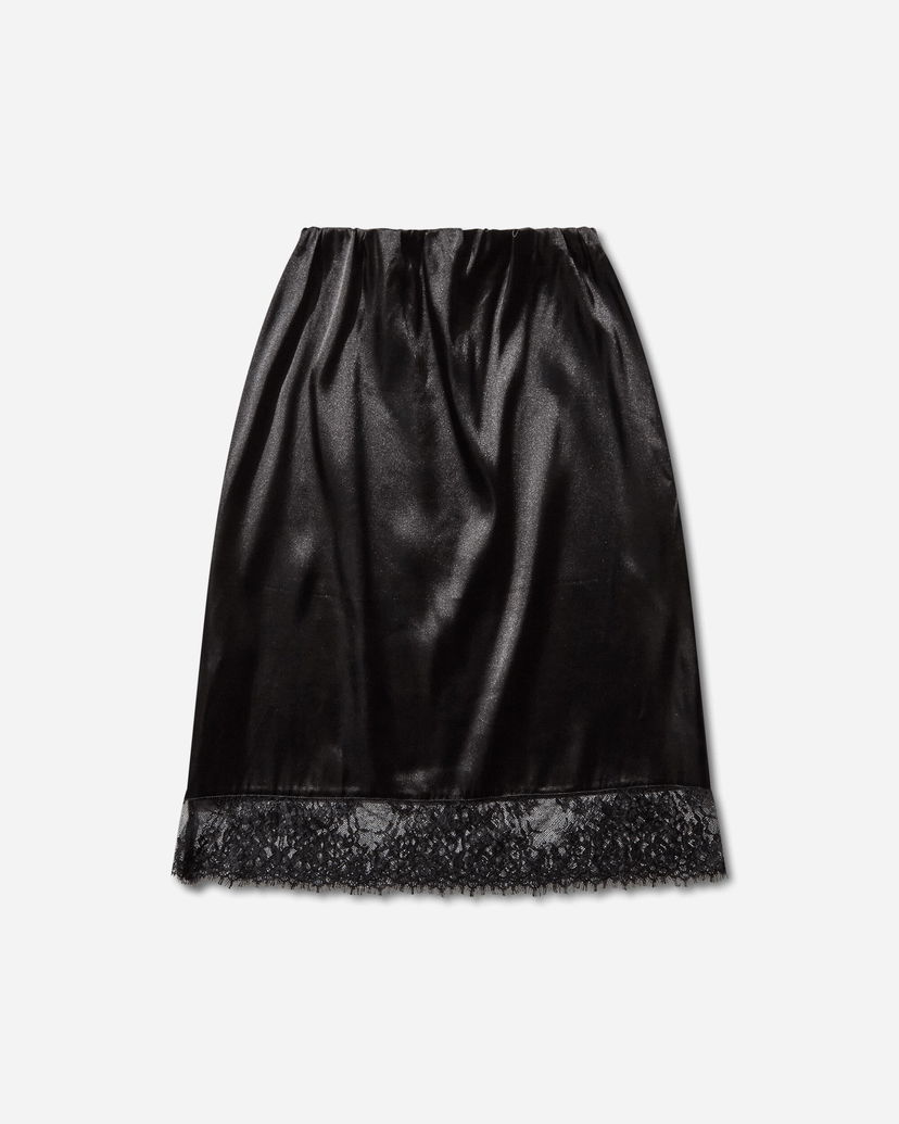 Sukňa OpéraSPORT Lucia Satin Lace Trim Skirt Čierna | K50FW25  4