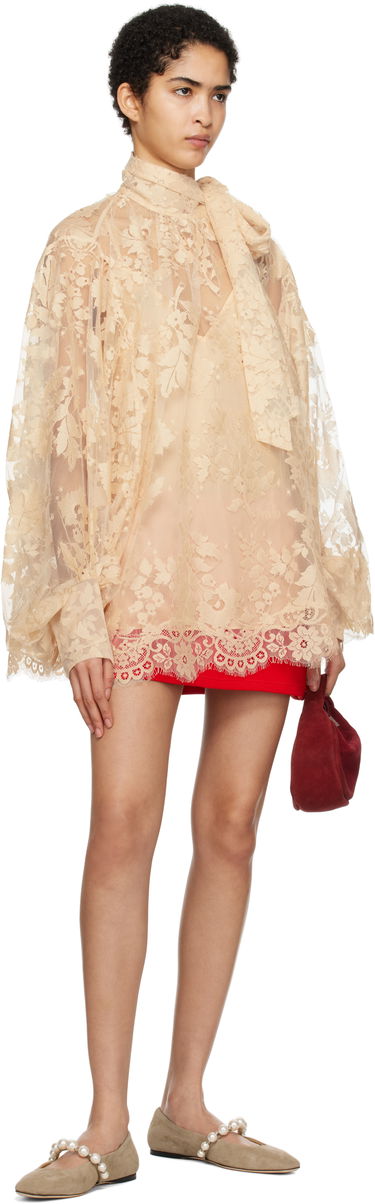 Tenisky a topánky Jimmy Choo Jimmy Choo Ade Pearl Ballerina Flats Béžová | ADE FLAT SZR, 4