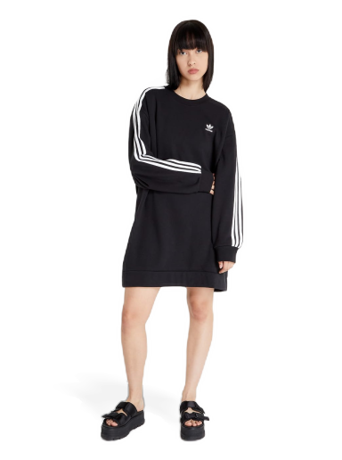 Mikina adidas Originals Adicolor Classics Long Sleeve Sweatshirt Dress Čierna | HM4688