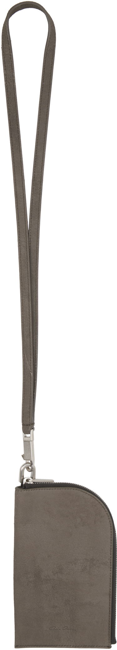 Peňaženka Rick Owens Rick Owens Hollywood Leather Neck Wallet Šedá | RA01E0611 LBA, 0