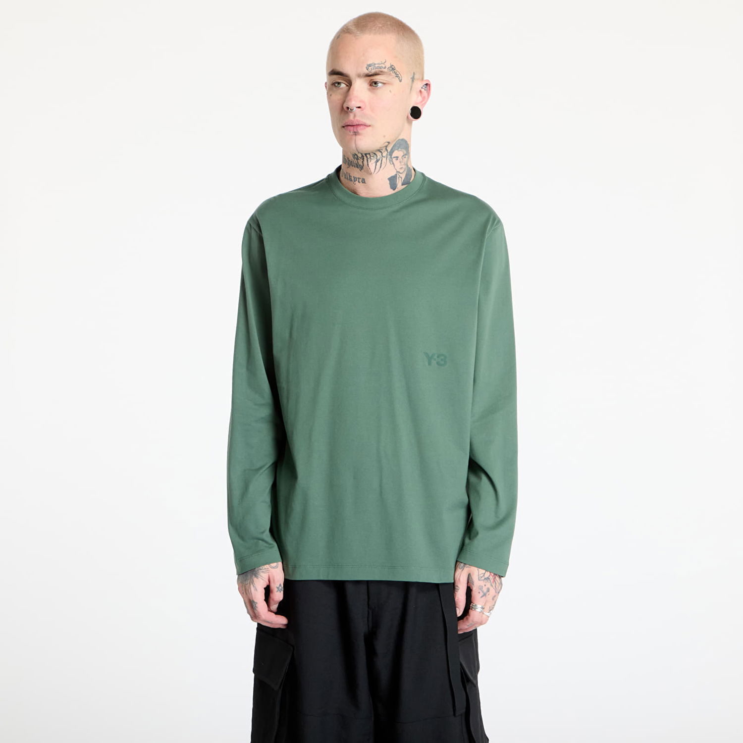 Tričko Y-3 Y-3 Long Sleeve Top Zelené | JM7829, 0