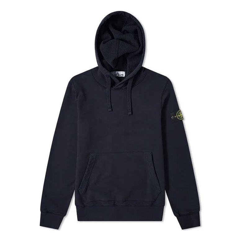 Mikina Stone Island Garment Dyed Popover Hoodie Navy | 731564120-V0020