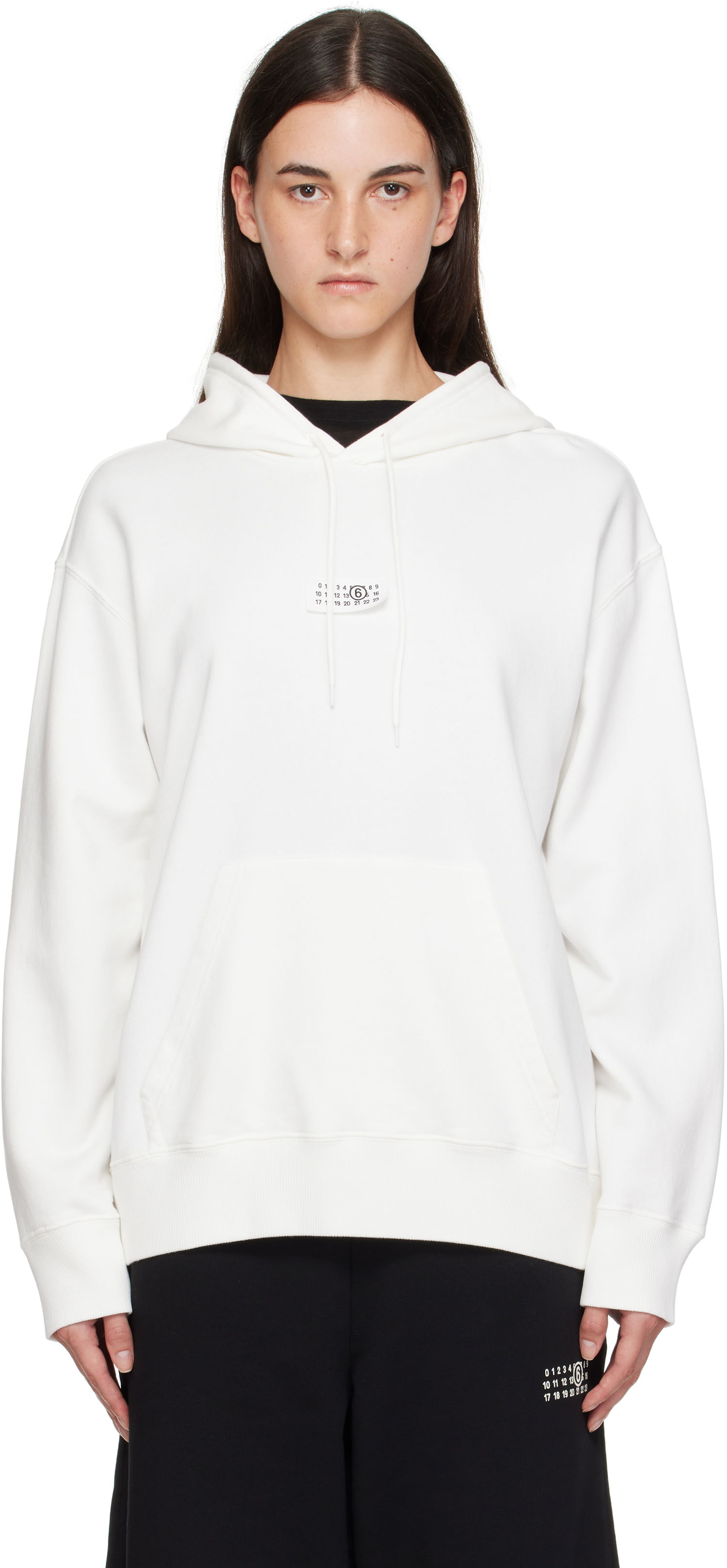 Mikina Maison Margiela MM6 Maison Margiela Numeric Hoodie Biela | SH0GU0033 M25025, 0