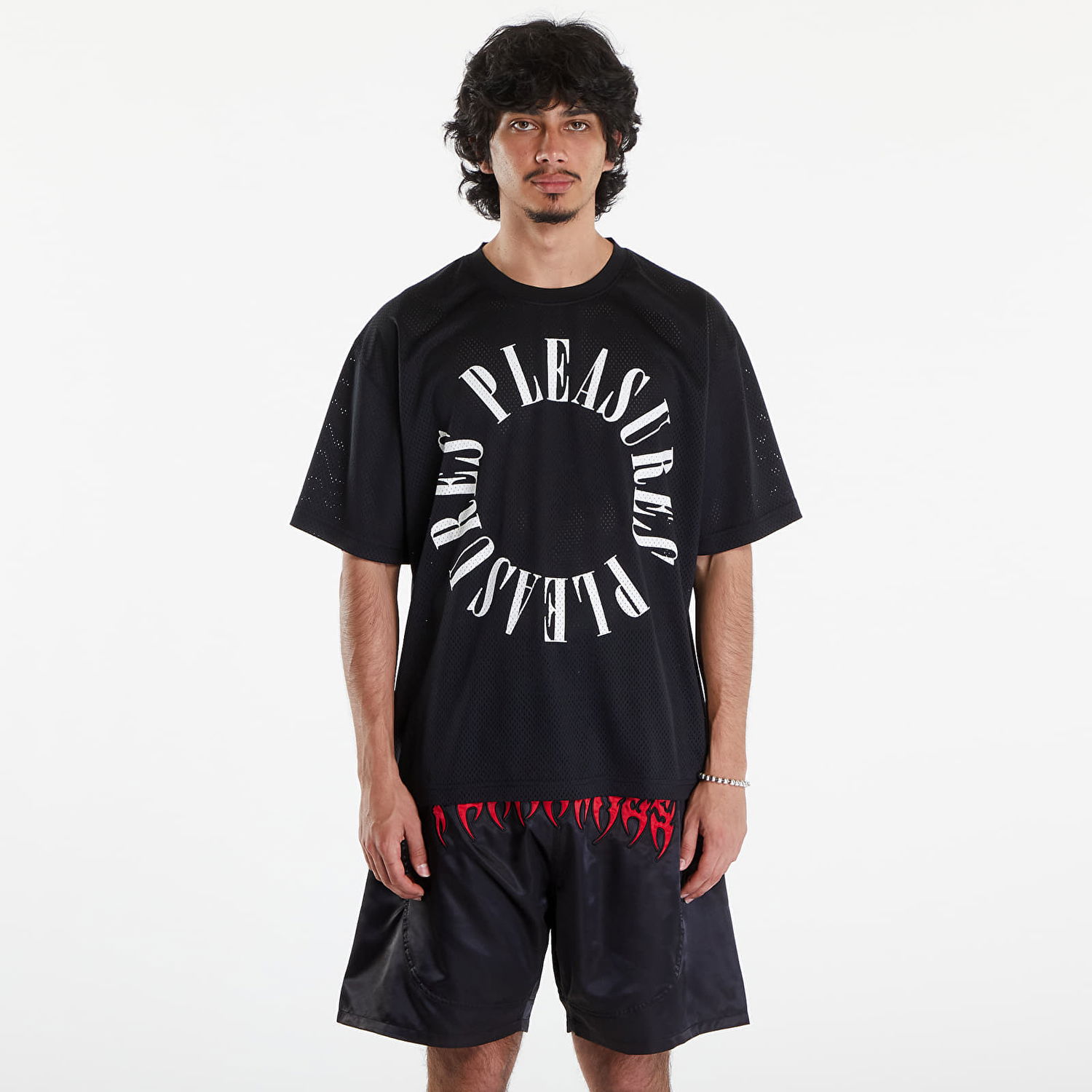 Tričko Pleasures Motive Mesh Shirt Black Čierna | P24SU006 BLACK, 0